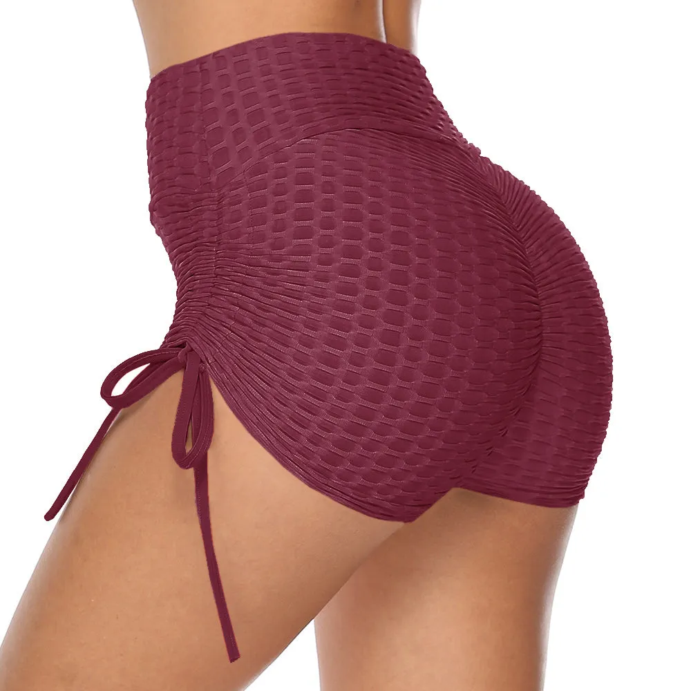 Haute Edition Women's Side Ruched Booty Lift Active Workout Bike Short  